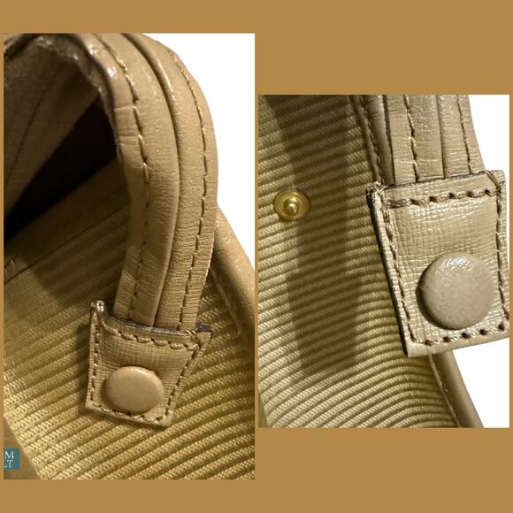 Yves Saint Laurent Brown Ribbed Clutch Travel Leather Trim Vintage Statement Bag - Picture 15 of 16